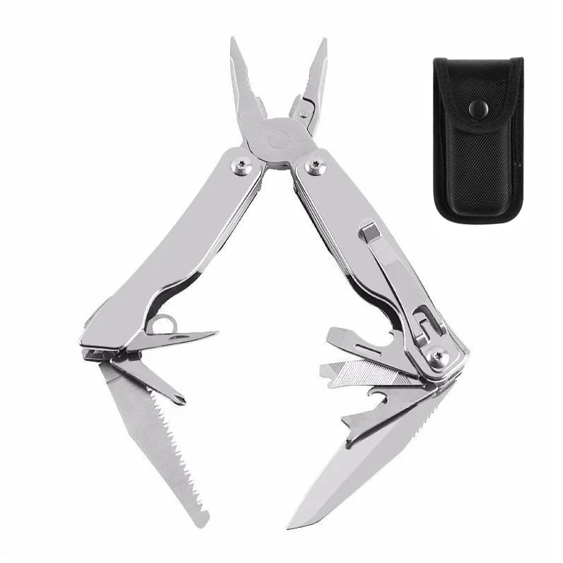 

Multifunction Pliers with Screwdriver kit Pocket Multi Tool Outdoor Survival Knife EDC Camping Tool with Leather Sheath