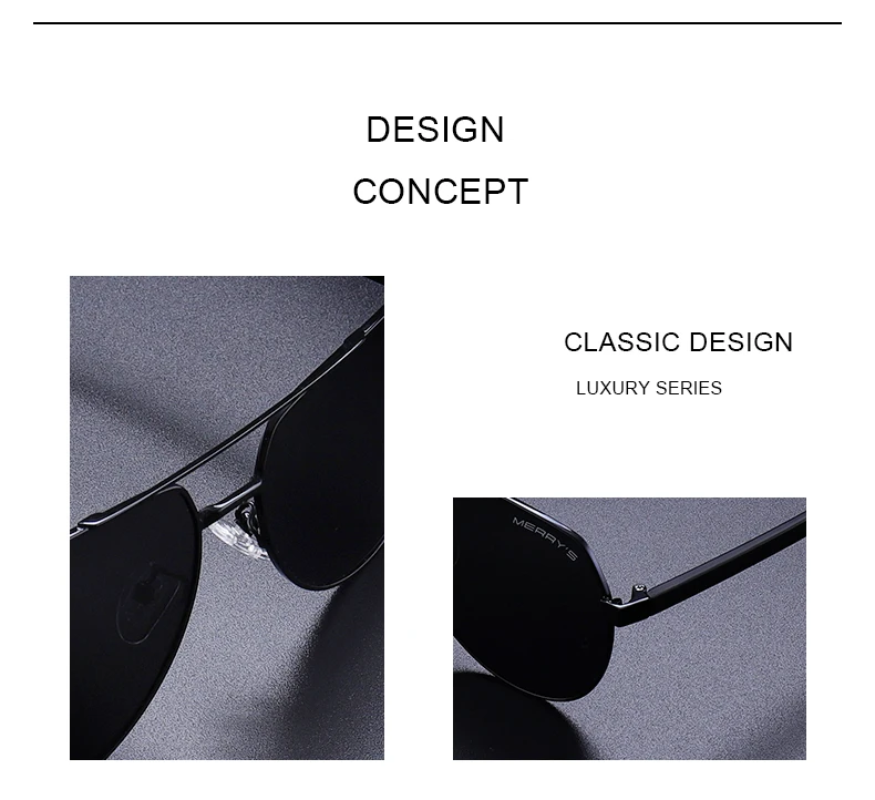 Мужские классические солнцезащитные очки-авиаторы MERRY'S, HD поляризованные солнцезащитные очки для вождения TR90 ноги, защита UV400 S8188