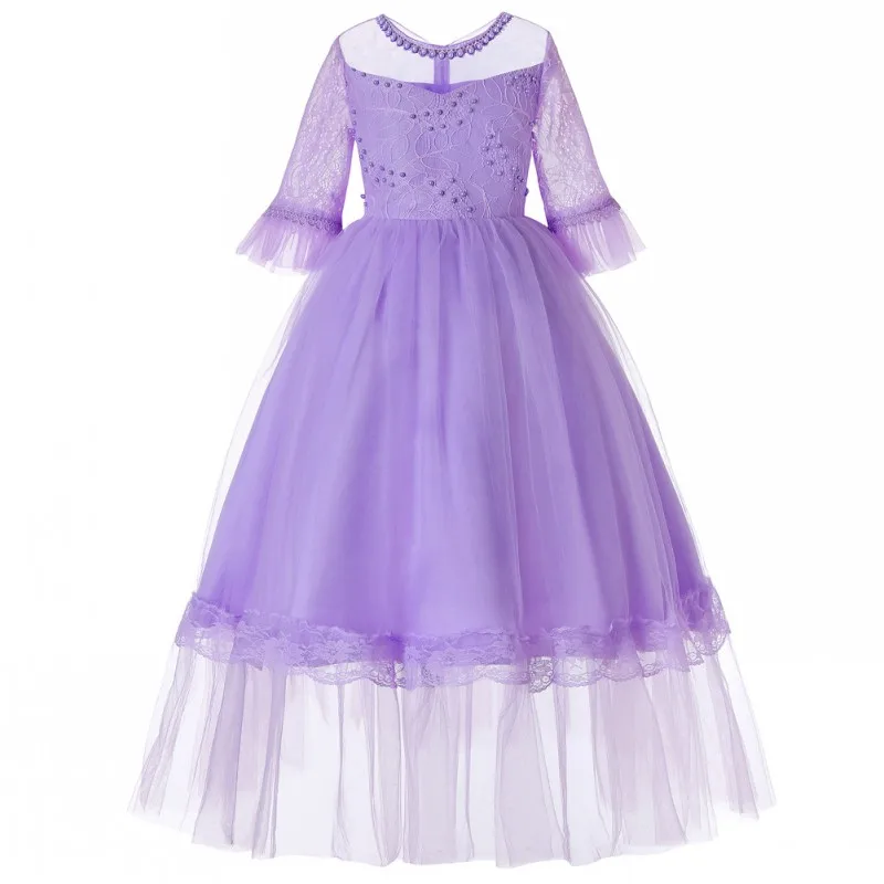 

Surferfish 2019 New Children's princess dress girl's wedding dress Full Length Party Costume Bigger Girls Valentine's Day Dress