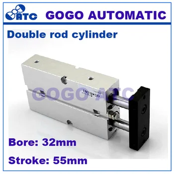 

double rod cylinder TN32-55 32mm bore 55mm stroke pneumatic cylinder components for filling machine parts dual rod cylinders