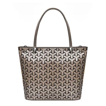 

Japan style New Women Bags Geometry Laser Folding Women Handbags Casual Tote Ladies Shoulder Messenger Bag Female Purses 2019