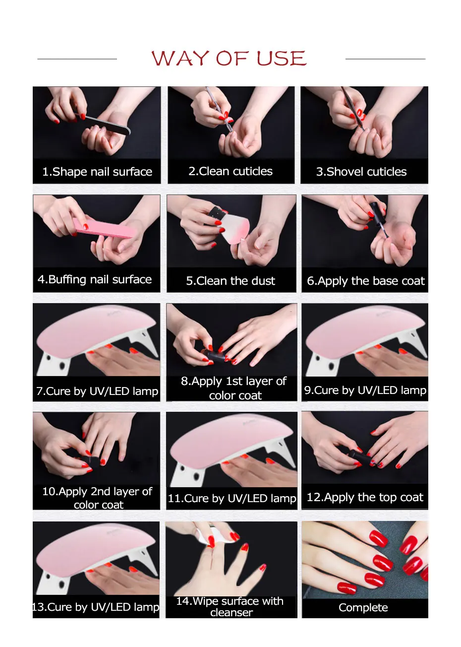 Гель-лак для ногтей Girl2girl, 8 мл, замачиваемый УФ-гель для ногтей, Гель-лак для ногтей, яркий красный набор
