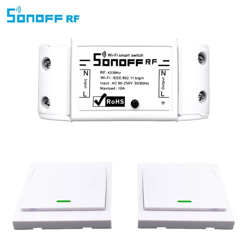Sonoff RF WiFi умный переключатель прерыватель 433 мГц приемник пульт дистанционного