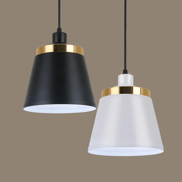 Modern Metal Pendant Light ABC Indoor Lighting Fixture Black White Gold Pendant Lamp Contemporary Hanging Edison Pendant Light Restaurant Dining Room Light (13)