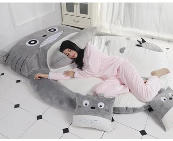 

Totoro lazy sofa bed Single cartoon tatami mats Lovely creative small bedroom sofa bed chair