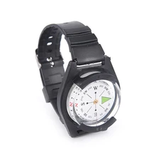 Черные компасы на запястье Военный Открытый выживания Ремешок Браслет