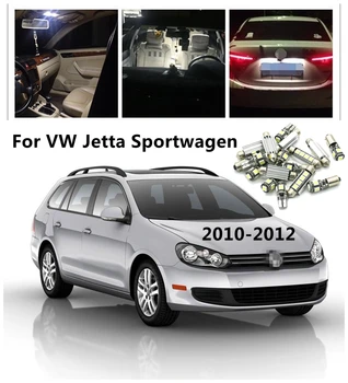 

LOAUT 14pcs Dome Lights White Car LED Canbus Bulbs Interior Package Kit For JETTA SPORTWAGEN 2010-2012 ERROR FREE