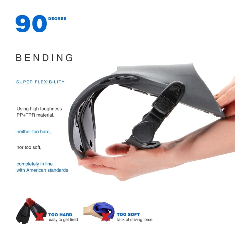 Плавники для плавания, подводного плавания, ласты для ног, плавучий плавник с регулируемой пяткой для плавания, дайвинга, водных видов спорта