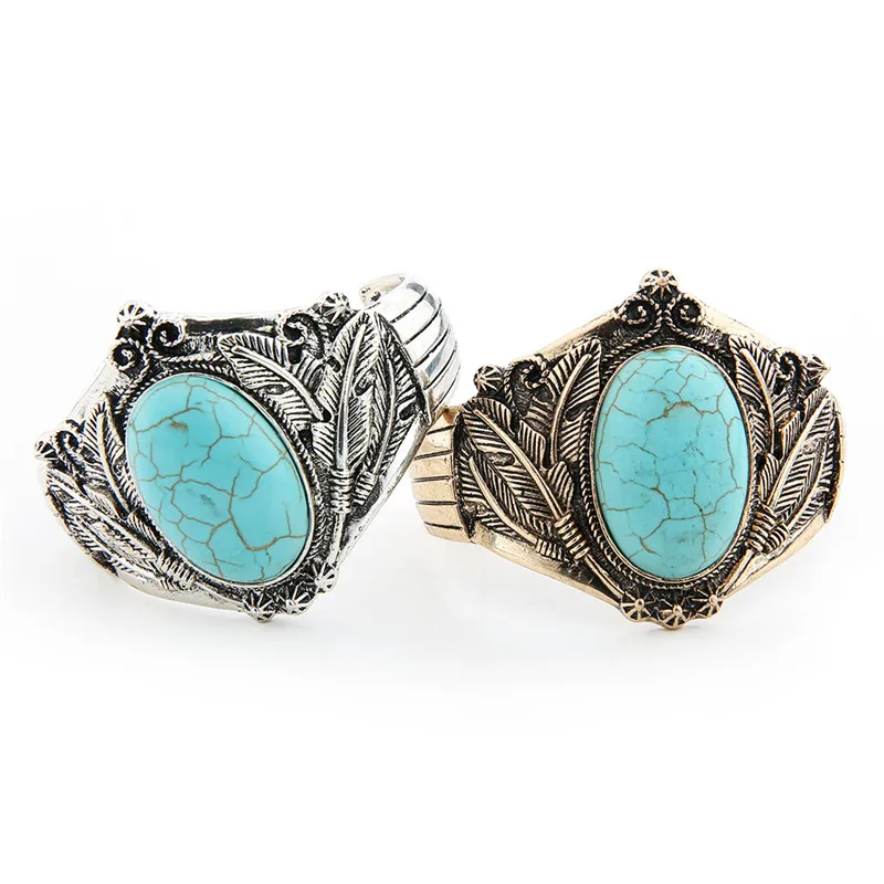 Tribal Bangle Cuff Bracelet Handmade Big Bracelets For Women Wide Bangle Pulsera Bohemian Jewelry 5