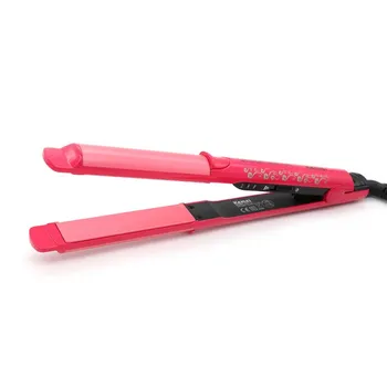 

Kemei KM-133 Professional 2 in 1 Roll Straight Dual-use Hair Straightener Anion Hair Care Ceramic Panels Styling Tools