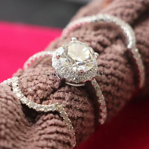 guarantee real silver jewelry rings set triple 15ct sona diamond rings set for women bands - Real Diamond Wedding Rings guarantee real silver jewelry rings set triple 15ct sona diamond rings set for women bands - Real Diamond Wedding Rings
