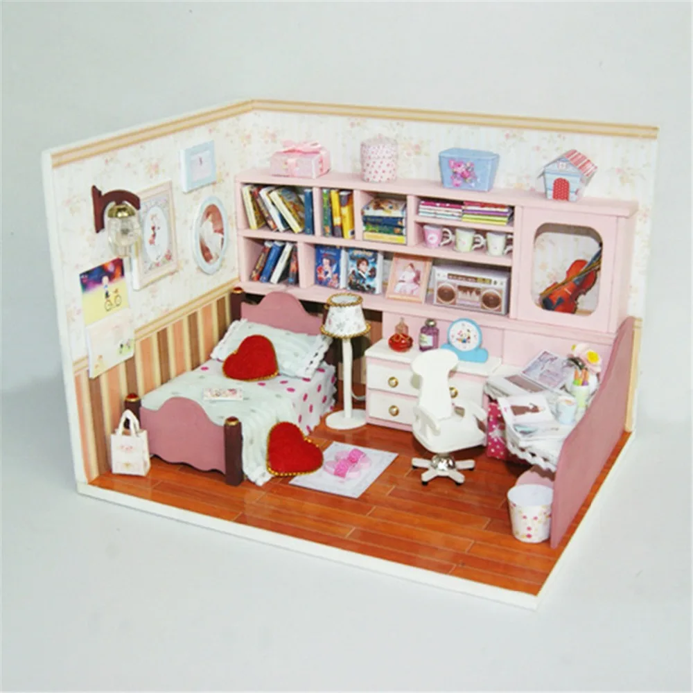 

DIY Doll House Wooden Doll Houses Miniature dollhouse Furniture Kit Toys for Children Love Christmas Gift Birthday Gifts #K003