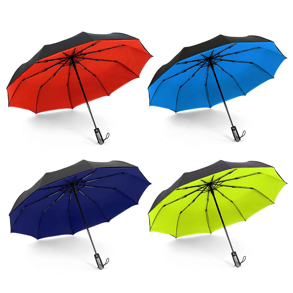 

Business Rain Big Umbrellas Man Women Full-Automatic Parasol 10 Ribs Man Folding Umbrella Male Mens Gifts