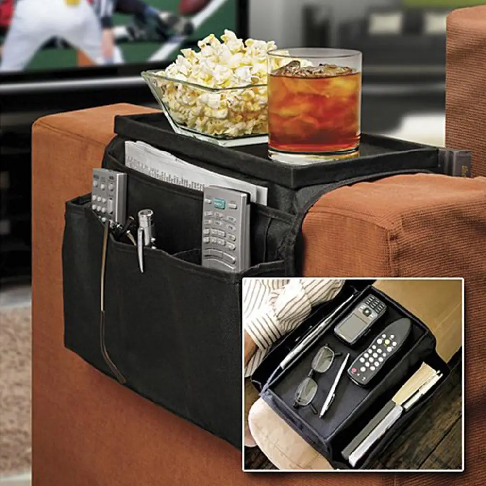 

TPFOCUS Large 6 Pockets Sofa Couch Arm Rest Storage Bag Organizer Holder for Sofa Remote Caddy