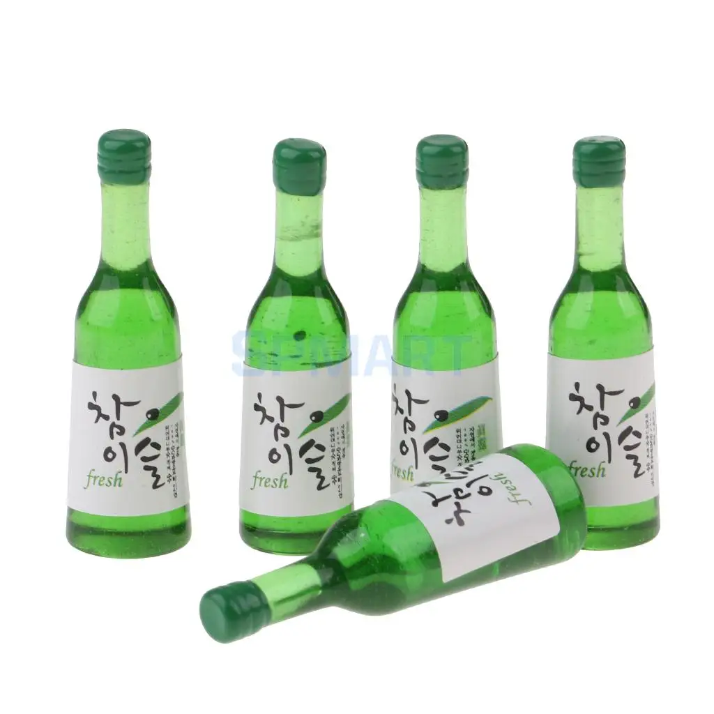 MagiDeal 5 шт. 1/12 масштаб Shochu бутылки модели продуктов для кукольного домика кухни