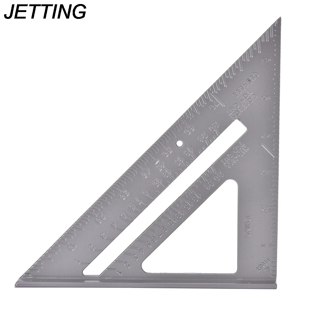 7" 180mm  Aluminum Ruler Speed Square Protractor Miter Framing Measuring Tool Carpenter