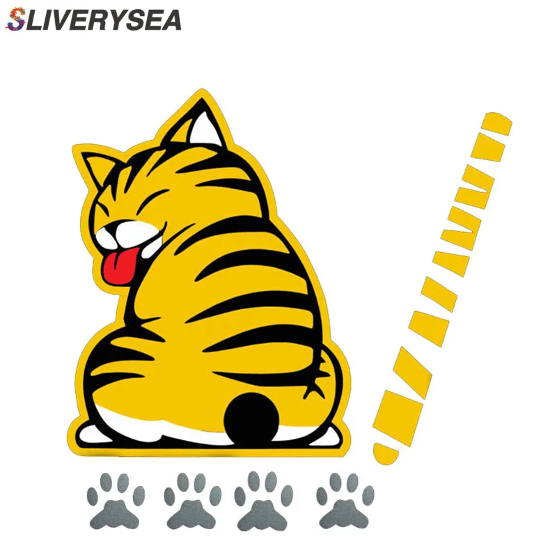 

SLIVERYSEA Windshield Wiper Rear Car Cat Sticker for Suzuki Grand Vitara Swift Renault Megane 2 Logan Duster SX4 Captur Kia K2