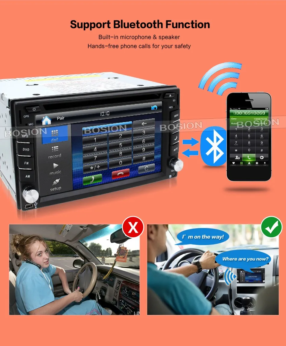 Perfect Autoradio Car DVD PC 2 DIN Car Stereo Audio head unit HD GPS Bluetooth USB/SD AUX Video Multimedia Player camera detect For VW 8