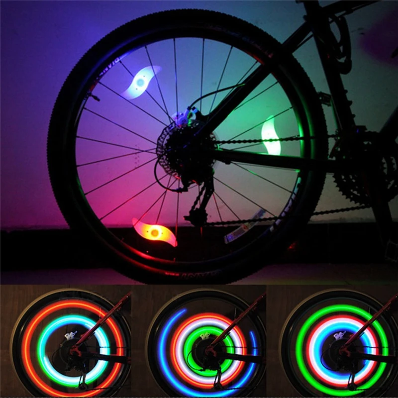 Fancy Flashing LED Bike Bicycle Cycling Willow Wheel Wire Tyre Bright