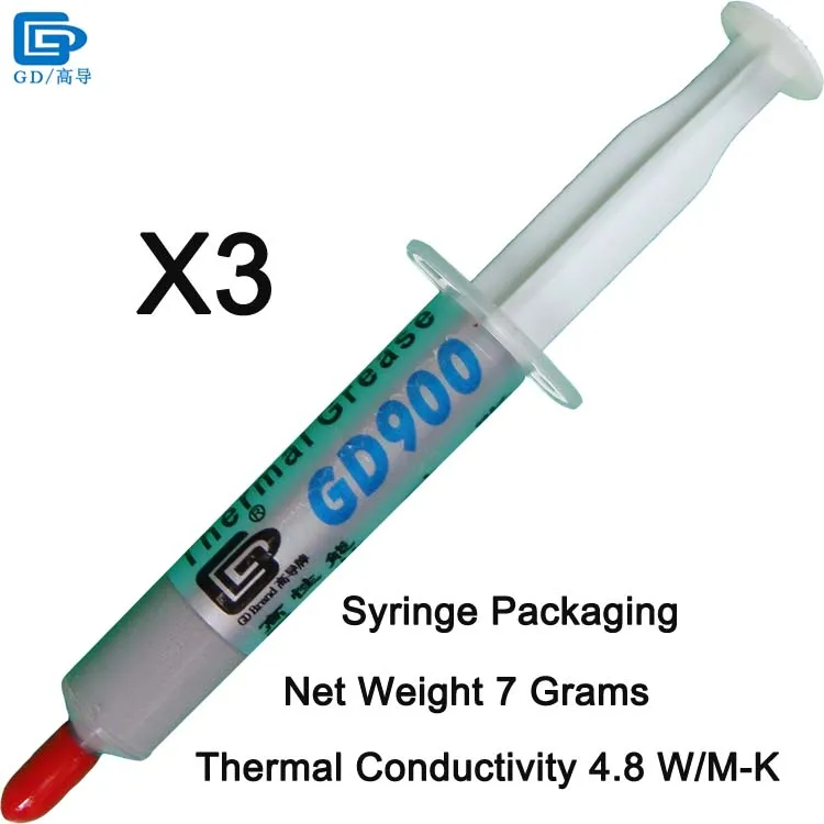 GD бренд термопаста Смазка силиконовые пластырь GD900 теплоотвод соединение вес нетто 15 г высокая эффективность серый дл - Цвет лезвия: GD900-SY7 3 Pieces