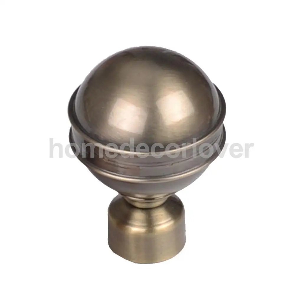 1 Piece Retro Curtain Pole Rod Finials Ends Heads 28mm