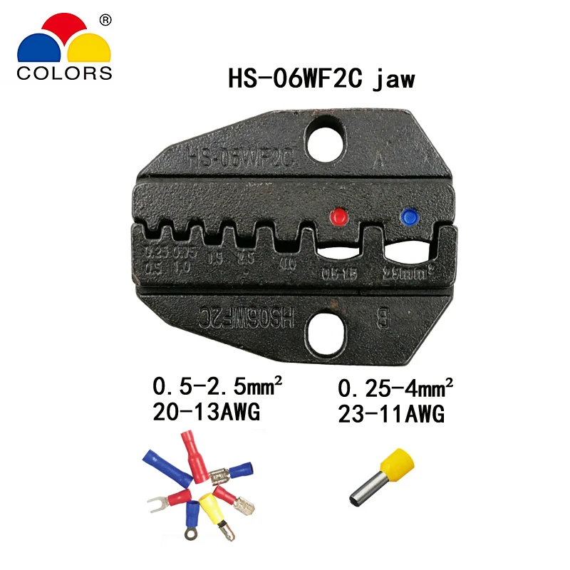 Обжимные клещи для Щековой 230 мм плоскогубцы вилка весной и Обжимные клеммы крышки HS-03B HS-2546B HS-103 HS-101 высокая твердость челюсти инструмент - Цвет: HS-06WF2C jaw
