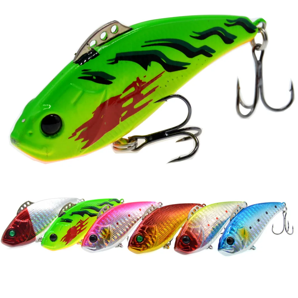 7.2cm/19g Winter Hard Fishing Lure Vib Rattlin Hook Fishing Sinking
