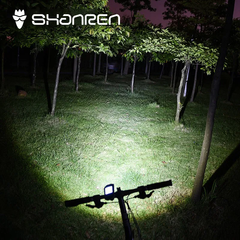Top SHANREN Waterproof Bicycle Light Computer IP65 Bike Light Cycling Wireless Speedometer Computer MTB Bicycle Lamp Bike Stopwatch 5