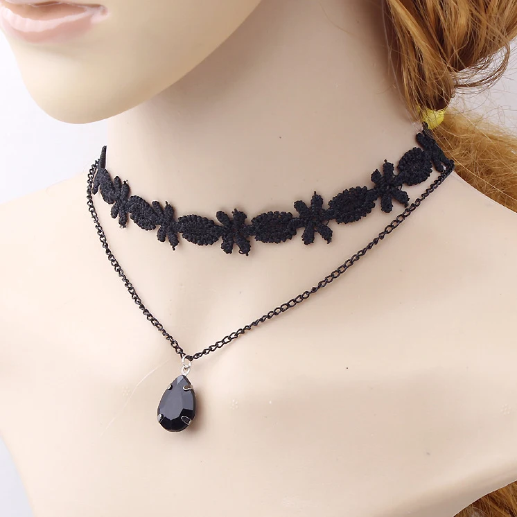 Gothic Jewelry Vintage Lace Necklaces & Pendants Women Accessories