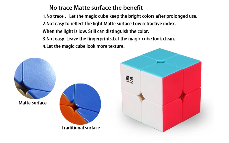 QiYi QIDI S 2x2 магический куб соревнования скорость головоломка Кубики Игрушки для детей Дети cubo stickerless матовый куб