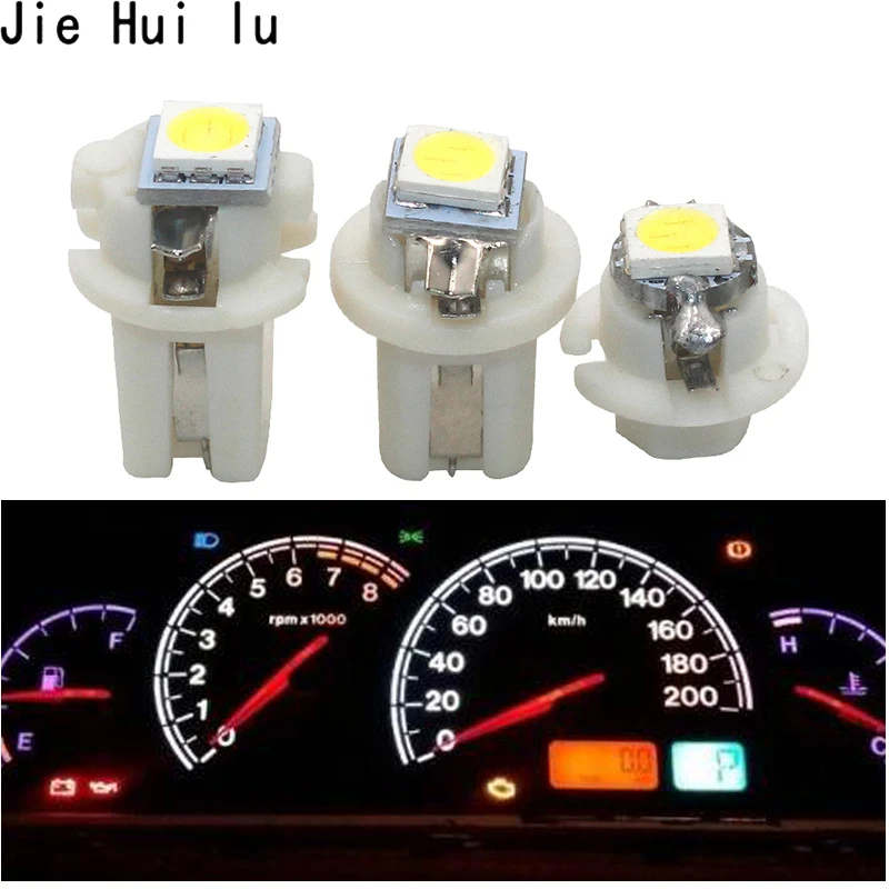 

10Pcs B8.5D 509T B8.5 5050 Led 1 SMD T5 Lamp Car Gauge Speedo Dash Bulb Dashboard instrument Light Wedge Interior Lamp 10X