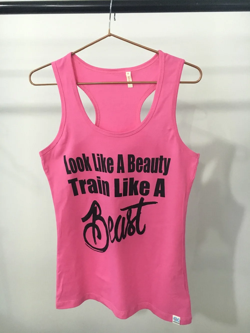Поезд как зверь бак топ, футболка, рубашка Femme упражнения Фитнес выработать леди женская спортивная подходит Женская одежда