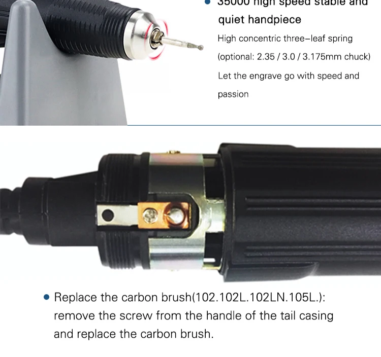 Broca do Unha Máquina de Trituração para o Arquivo do Unha 204 + 102 Forte Bocados Manicure Elétrica Conjunto Equipamento 65w 35000rpm 6 + 102 máquina de trituração para o