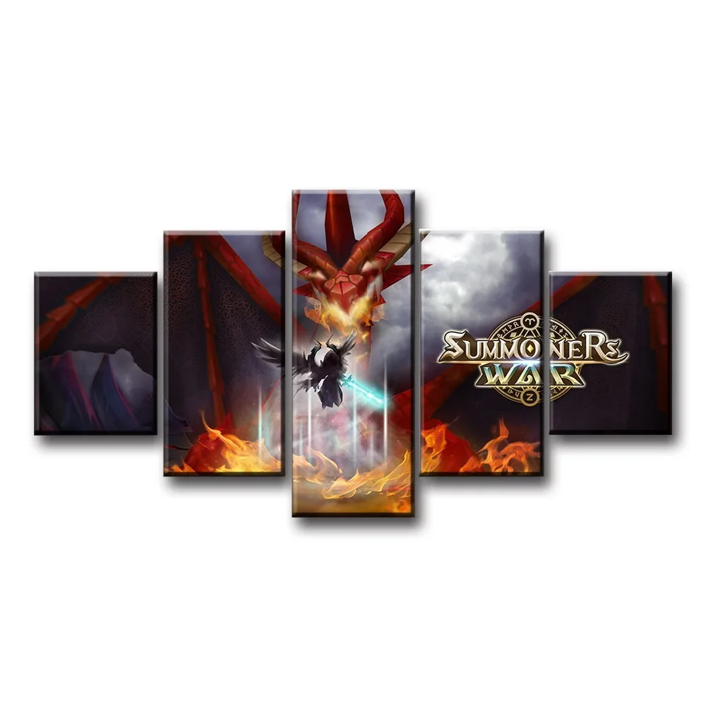 5-Piece-Summoners-War-Sky-Arena-Card-Game-Poster-And-Prints-HD-Cartoon-Modern-Decorative-Pictures (5)
