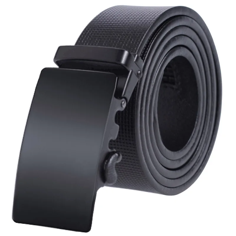 

New Fashion Designer Leather Belts For Men High Quality Sliding Buckle Ratchet Luxury Leather Men Belt Automatic Ceinture Homme