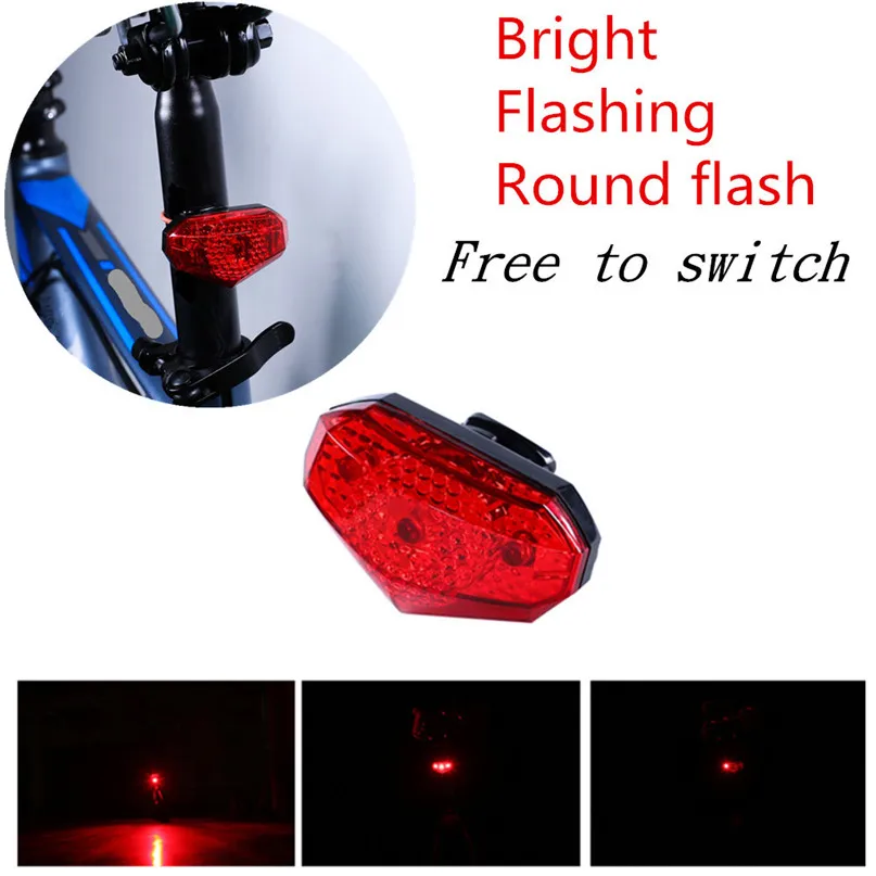 Perfect High Quality LED Bicycle Tail Lights Night Riding Flash Security Warning Lights One-touch Switch Design for Bicycles #2M23 3