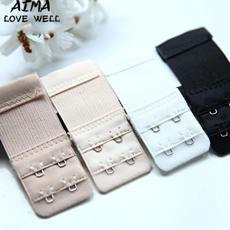 5 Colors Women Bra Strap Extender 2 Rows 2 Hooks Polyester Bra Extenders Elastic Adjustable
