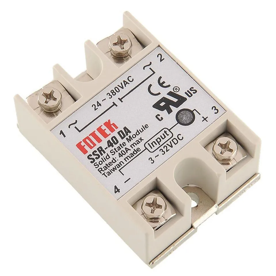 

Industrial Solid State Relay SSR 40A with Protective Flag SSR-40DA 40A DC control AC