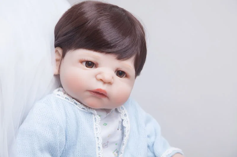 Полноразмерная силиконовая кукла реборн BZDOLL 55 см игрушки реалистичный игровой