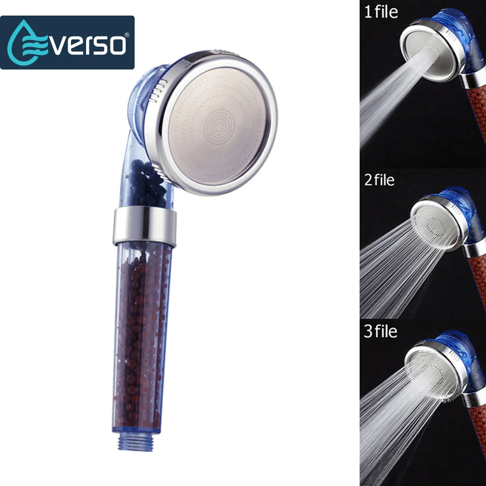 

125 Degree 3 Files Hand Hold Shower SPA Handheld Shower Head Water Saving Shower Replacement Head Filter Spray Shower Head