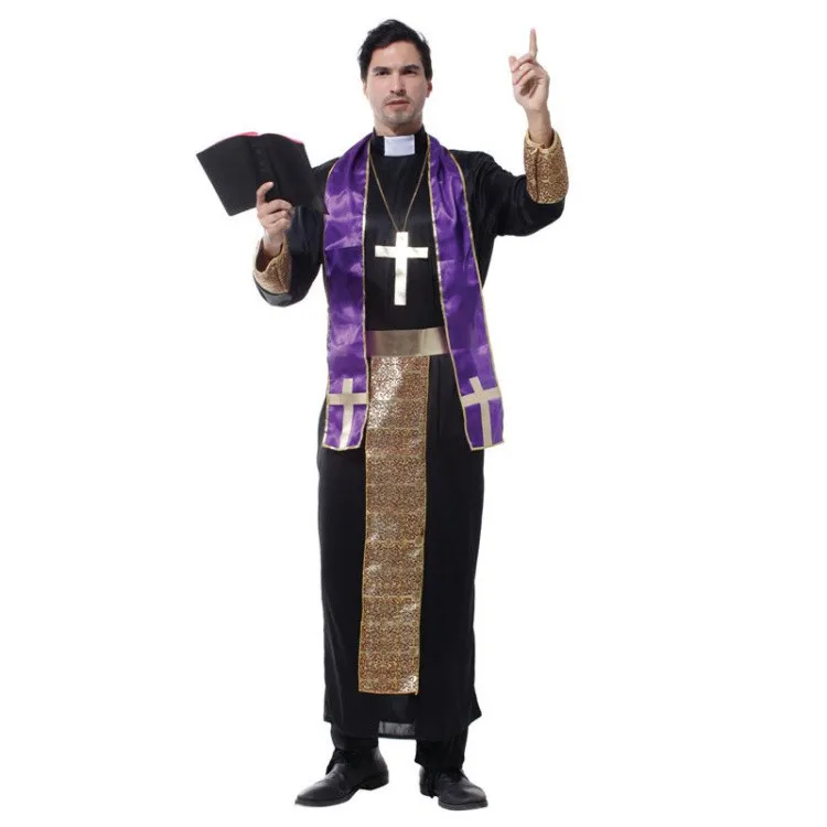 Halloween Costume Men Christian Religious Missionaries Pastor