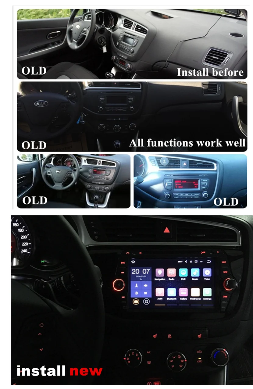 Perfect Android 9.1 Car DVD Player GPS Glonass Navigation Multimedia for Kia Ceed 2013 2014 2015 Auto RDS Radio Audio Video Stereo 2