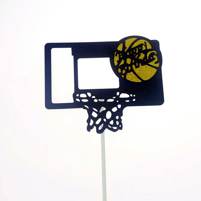 Feliz cumpleaños baloncesto Cupcake pastel Toppers arte puerta pastel banderas niños cumpleaños fiesta bebé ducha boda hornear decoración suministros