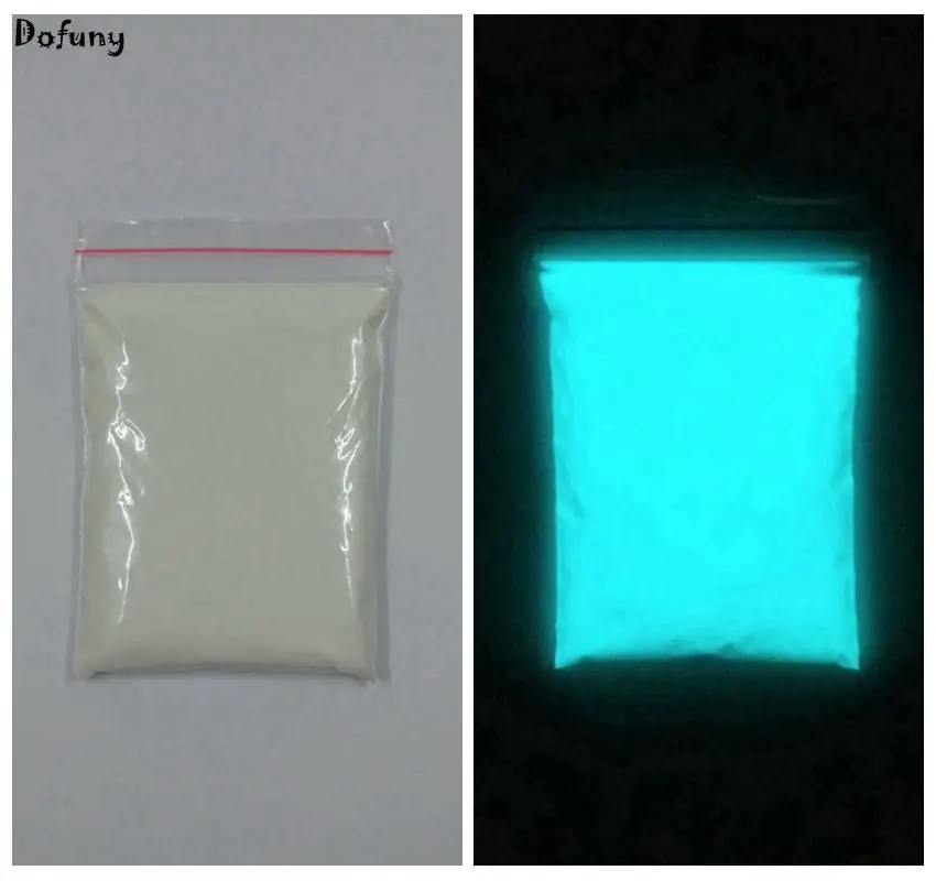 Bright Blue Green Color and Green Color Phosphor Powder Glow in the Dark Powder Luminous Pigment Photoluminescent Dust Coating