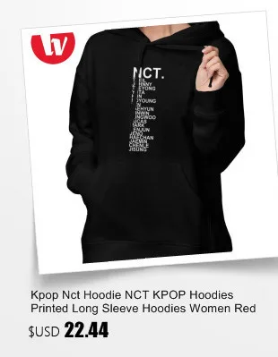 Kpop Nct Толстовка NCT KPOP толстовки с принтом толстовки с длинным рукавом женская красная уличная одежда хлопок сладкий большой пуловер Толстовка