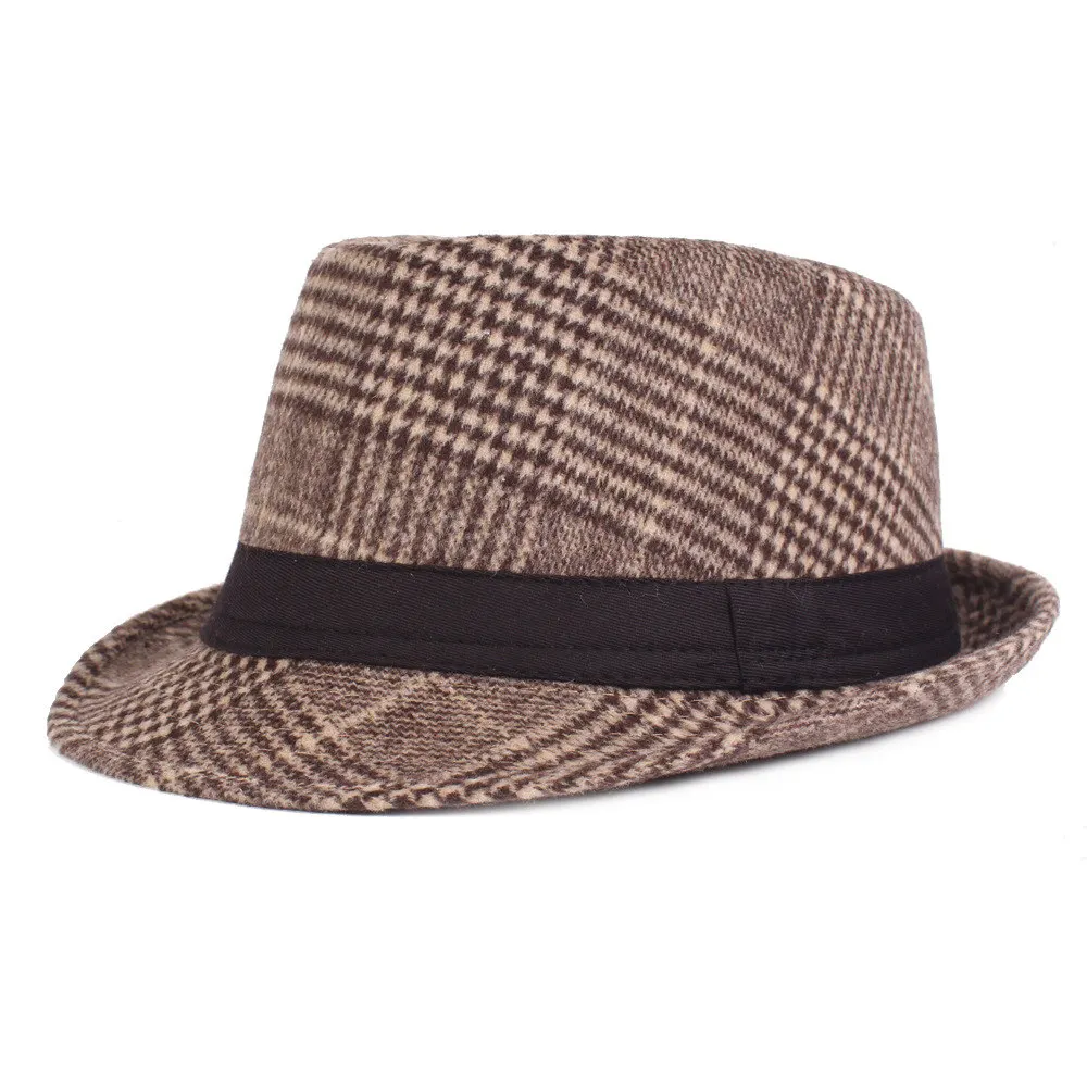 2 Горячая Распродажа Новая модная Мужская fedoras Женская модная джазовая шапка зимняя черная Шерстяная Смесь Кепка Уличная Повседневная шляпа gorras - Цвет: 2