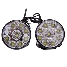 2Pcs 9 LED Universal Car Daytime Running Light Assembly 12V Auto DRL Fog Day Light Off-road Lamps parking Lamp Daytime Running