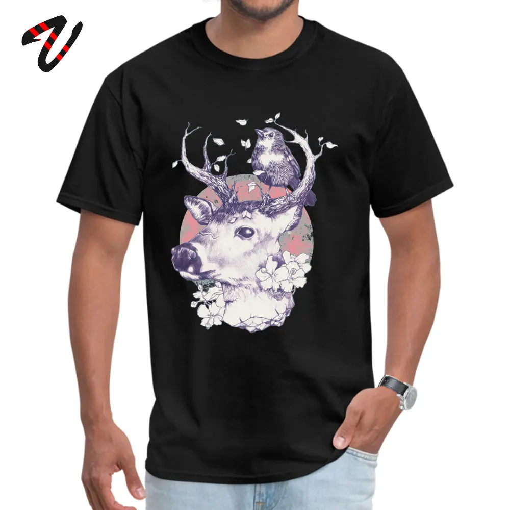 Symbiosis Printed Short Sleeve Tees Summer Autumn Round Collar Pure Cotton Men T-shirts Printed Tee-Shirts Funky Symbiosis10576 black