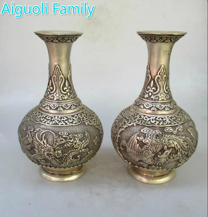 Collectible 1 Pair Of Chinese Ming Qing Dynasty Decorated Old