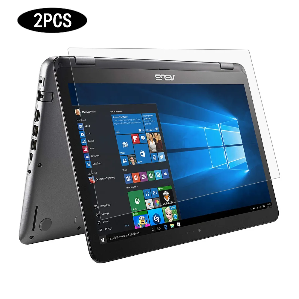YOUPECK Universal HD Crystal Clear LCD Guard film Laptop Screen Protector for Asus VivoBook Flip R518UA 15.6inch Notebook, 2PCS